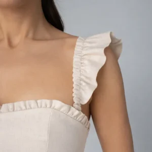 Ramiączka Ruffled Butterfly Beige