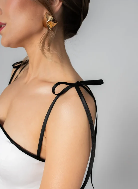 Ramiączka Thin Bow Black